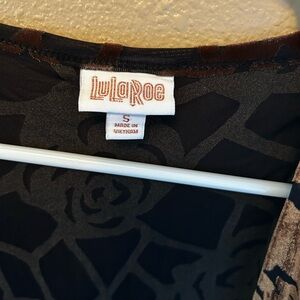 LuLaRoe Black with gold roses.